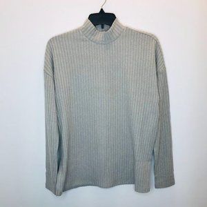 Vero Moda Light Gray Melange Sweater Women's Medium Funnel Neck